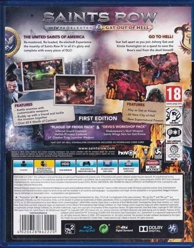 Saints Row 4 - Re-Elected - Gat out of Hell - PS4 (B Grade) (Genbrug)